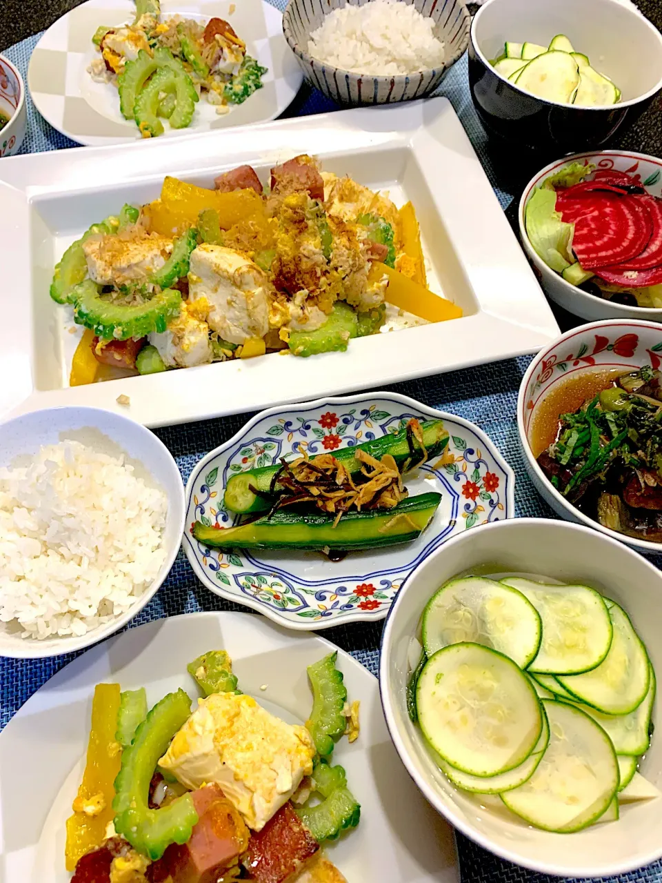 ゴーヤチャンプル夏の夕食|シュトママさん