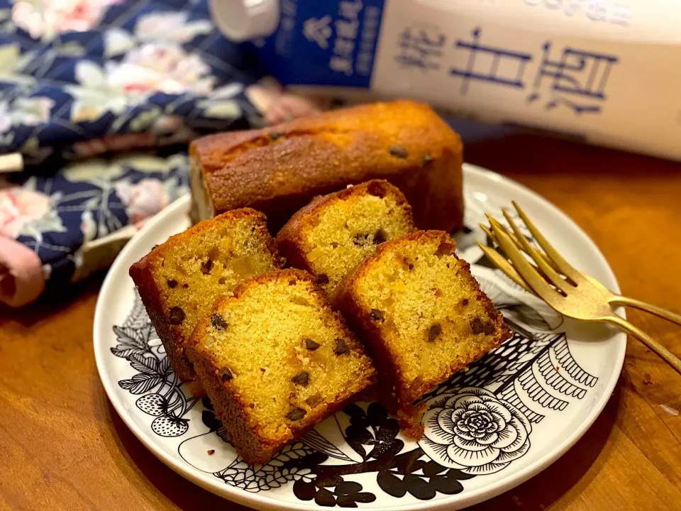 ふわふわ→しっとり☆甘酒ショコラオレンジパウンドケーキ🍊|まめすけ。さん