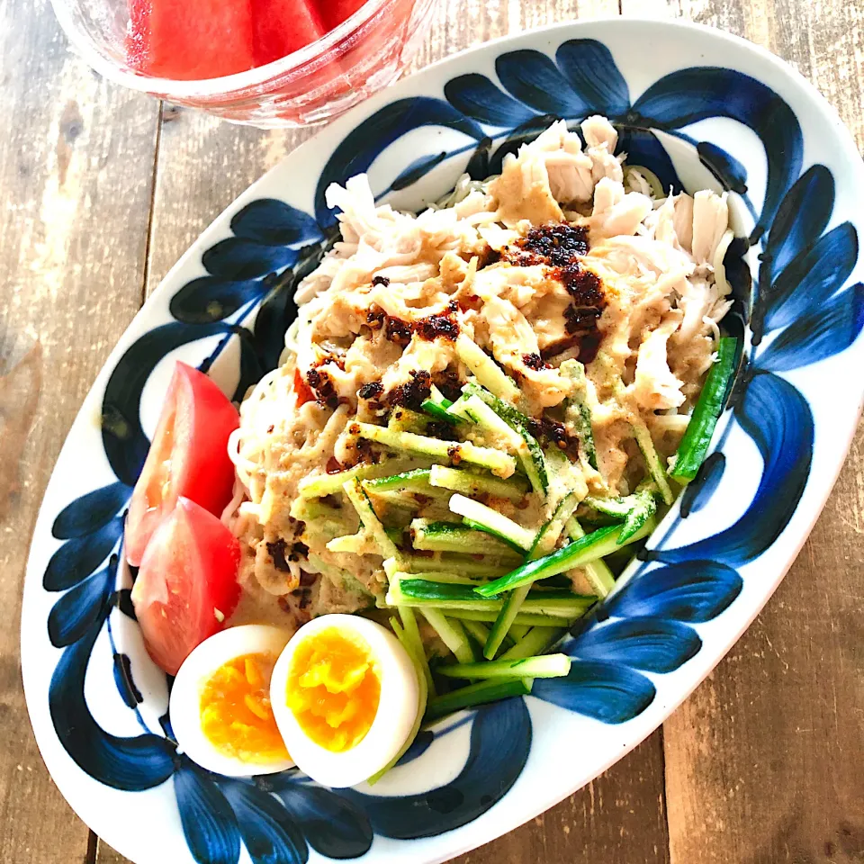 ごまだれの冷やし中華🍜|おーこ🍅野菜ソムリエの母ちゃんさん