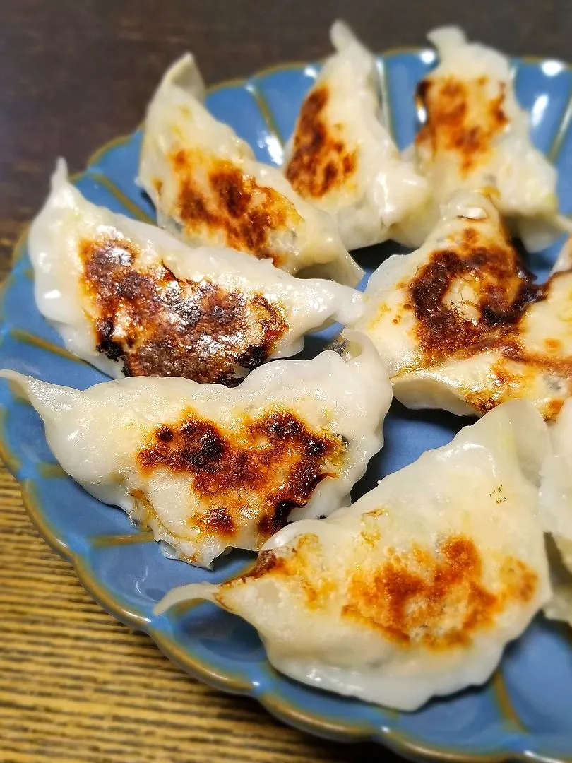 塩漬け大葉と紅しょうがの鶏肉餃子(ノンオイル)|ぱんだのままんさん