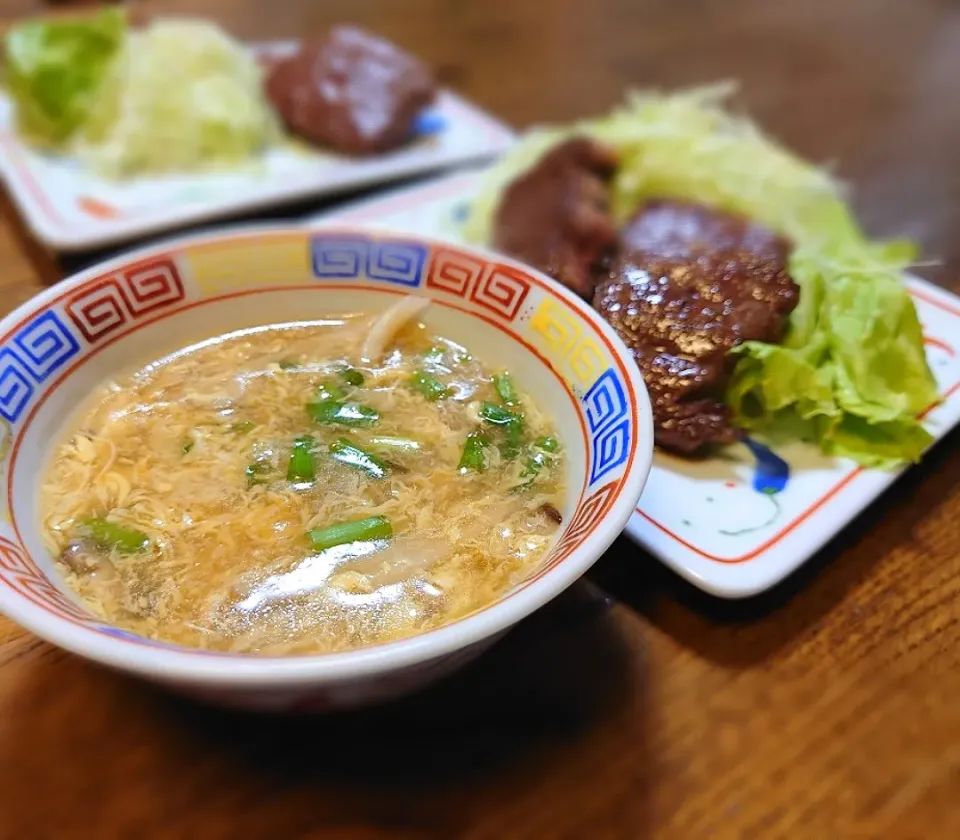 中華玉子スープと焼肉( ´艸｀)|しーPaPaさん