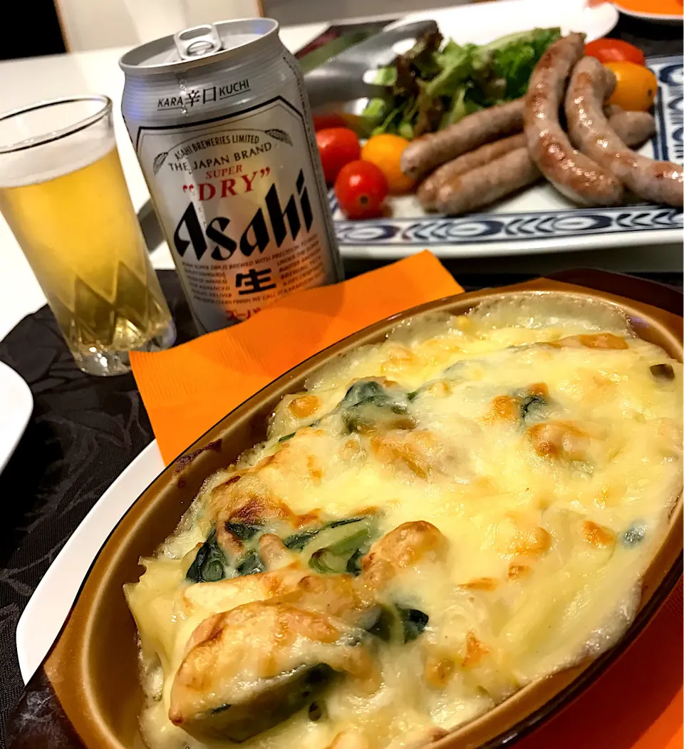 カボチャとほうれん草のグラタン🎃😋|ナムナムさん