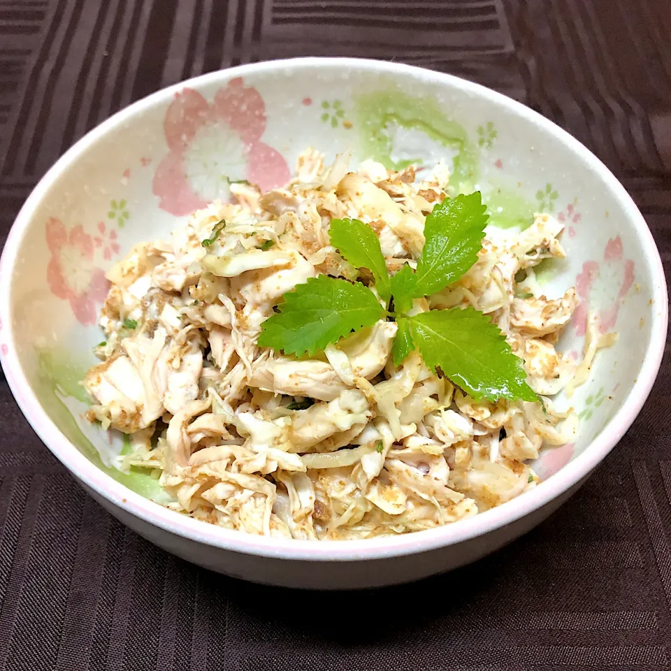 Snapdishの料理写真:ササミのえごま油胡麻麺つゆ和え＊|henryさん