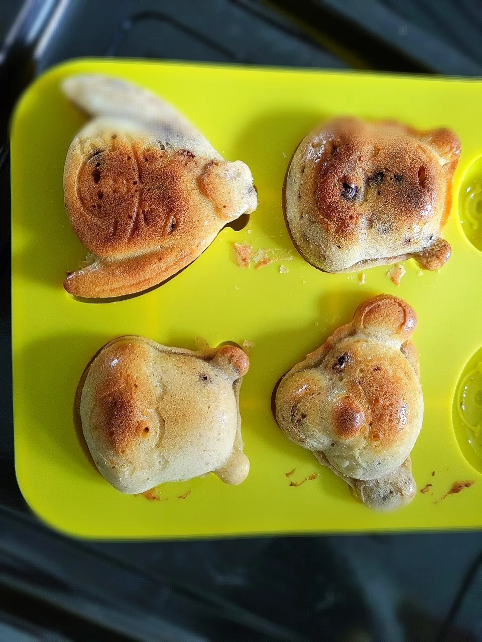 Snapdishの料理写真:Winnie the Pooh chocolate chip oat cakes|cyさん