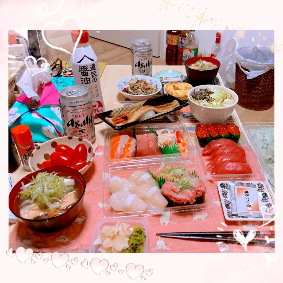 Snapdishの料理写真:８／１４ ｓａｔ 晩ごはん🍴＊○°|rinaronarさん