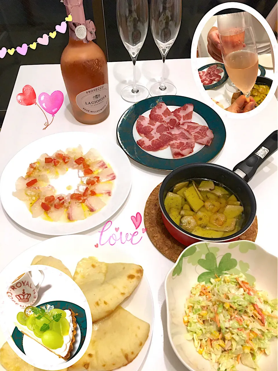 Snapdishの料理写真:〜結婚記念日のお祝いディナー♡〜2021.8.14|yuuさん