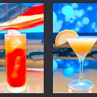 Snapdishの料理写真:晩酌🍸🍷バナナのカクテル🍌トマトのカクテル🍅|Chieさん