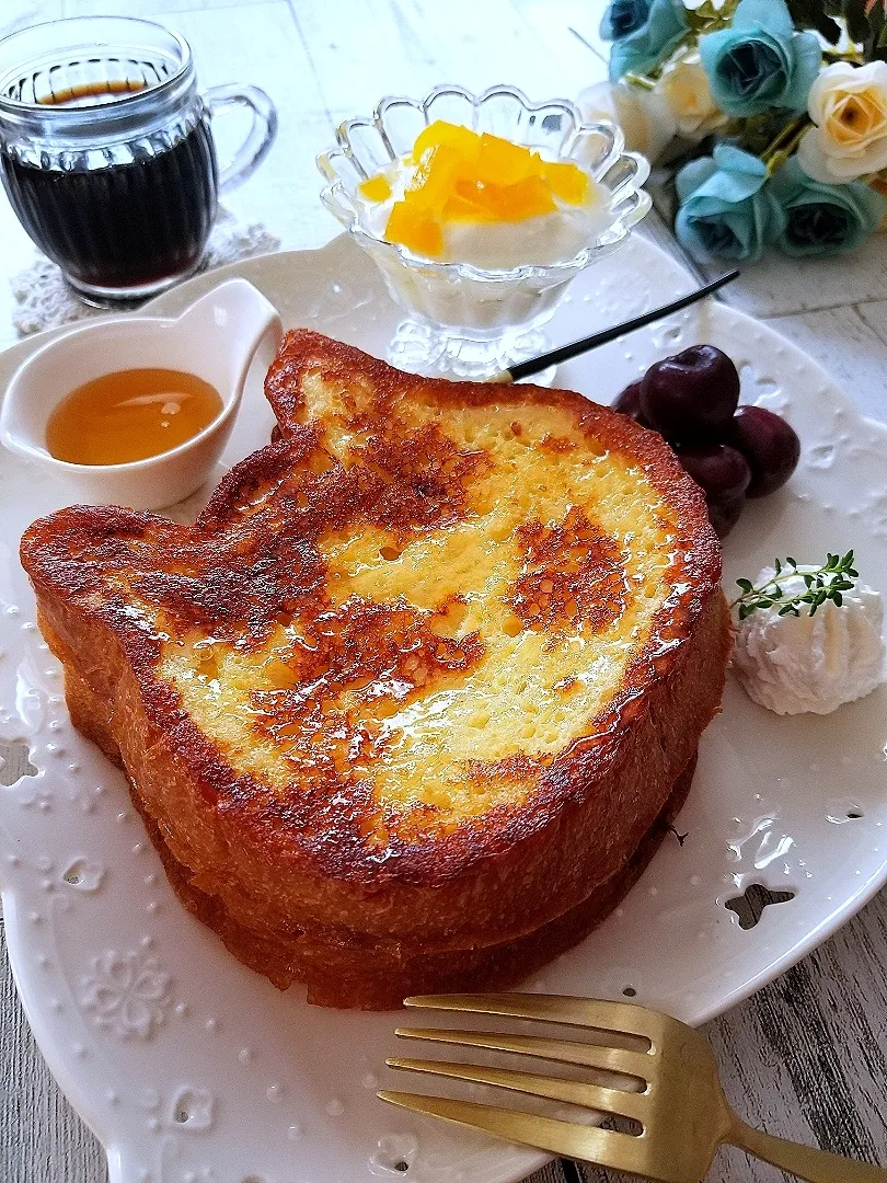 ねこねこ食パンフレンチトースト|sugar beansさん