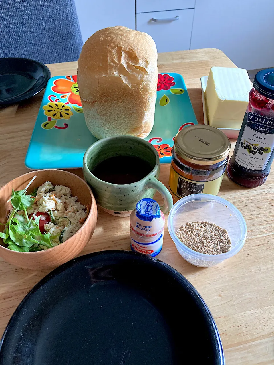 Snapdishの料理写真:朝焼きフランスパン食パン🍞|さくたえさん