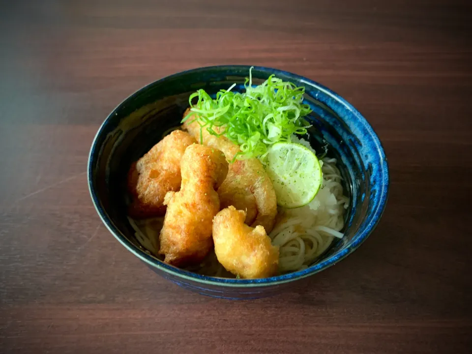 鶏天すだちおろしそうめん|半田手延べそうめんの店 阿波や壱兆さん