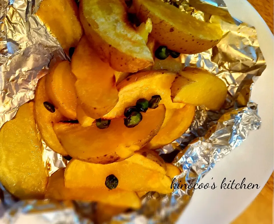 きたあかりと枝豆のオーブン焼き|kinocooさん