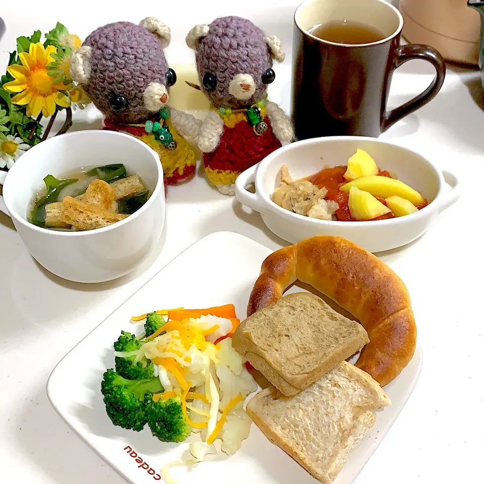 Snapdishの料理写真:朝ごぱん( ´ ▽ ` )|chagashiさん