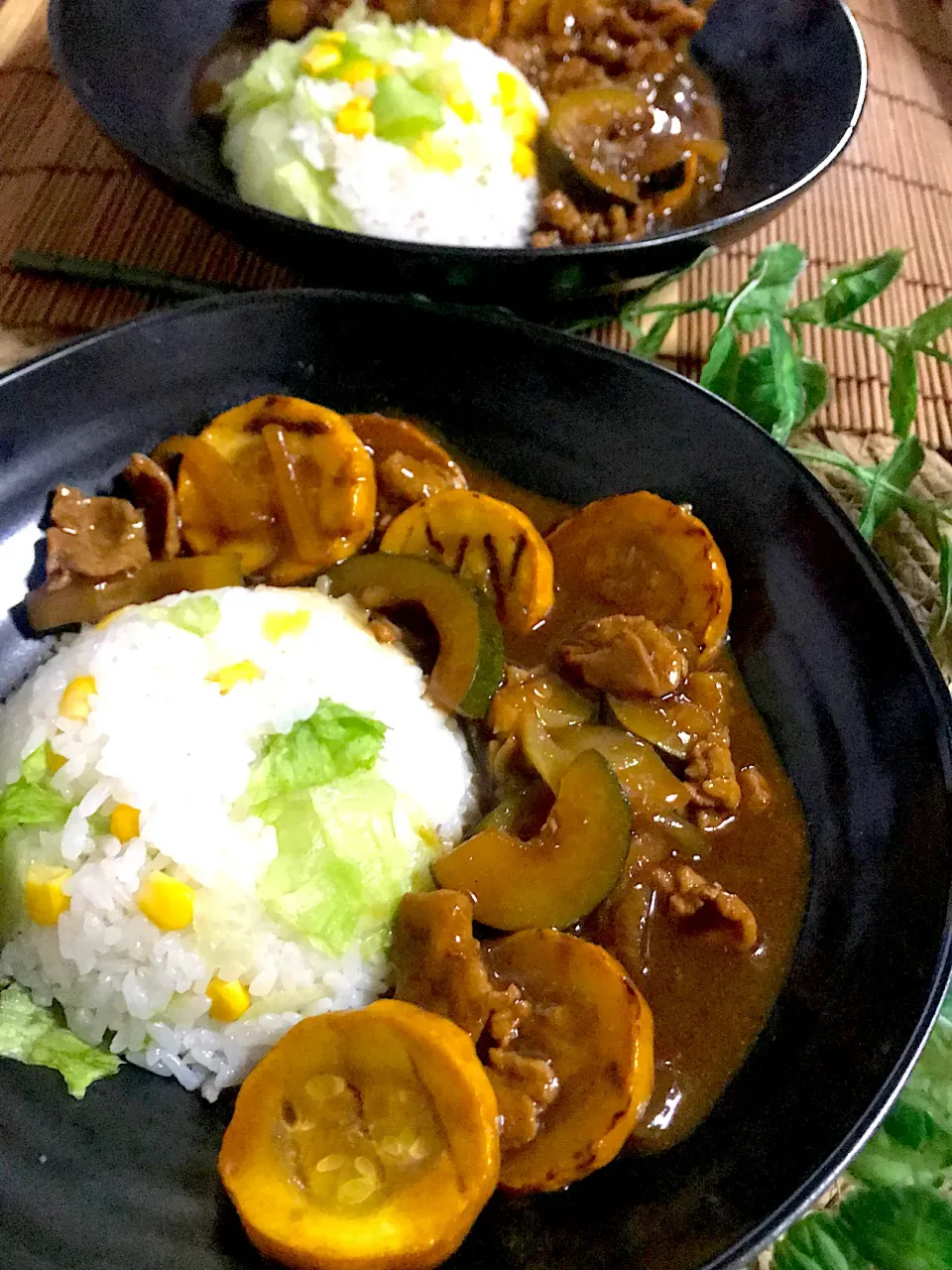 Snapdishの料理写真:糀甘酒入り黄色と緑のズッキーニの和風カレー💛💚|🌺🌺Foodie🌺🌺さん