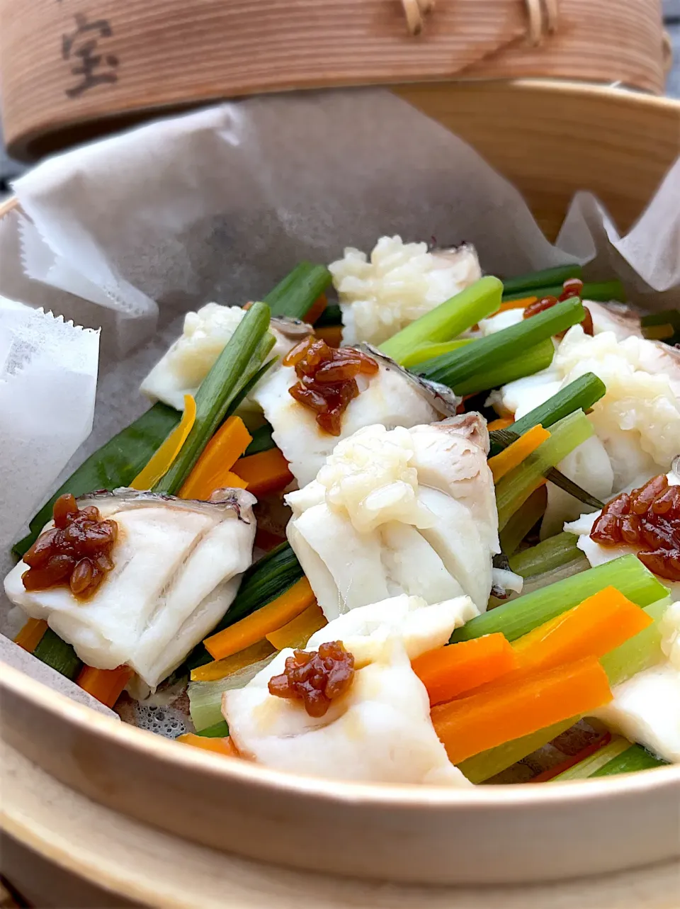 釣り魚🎣鯛の野菜巻き蒸し✨せいろ蒸し♨️|9421beruさん