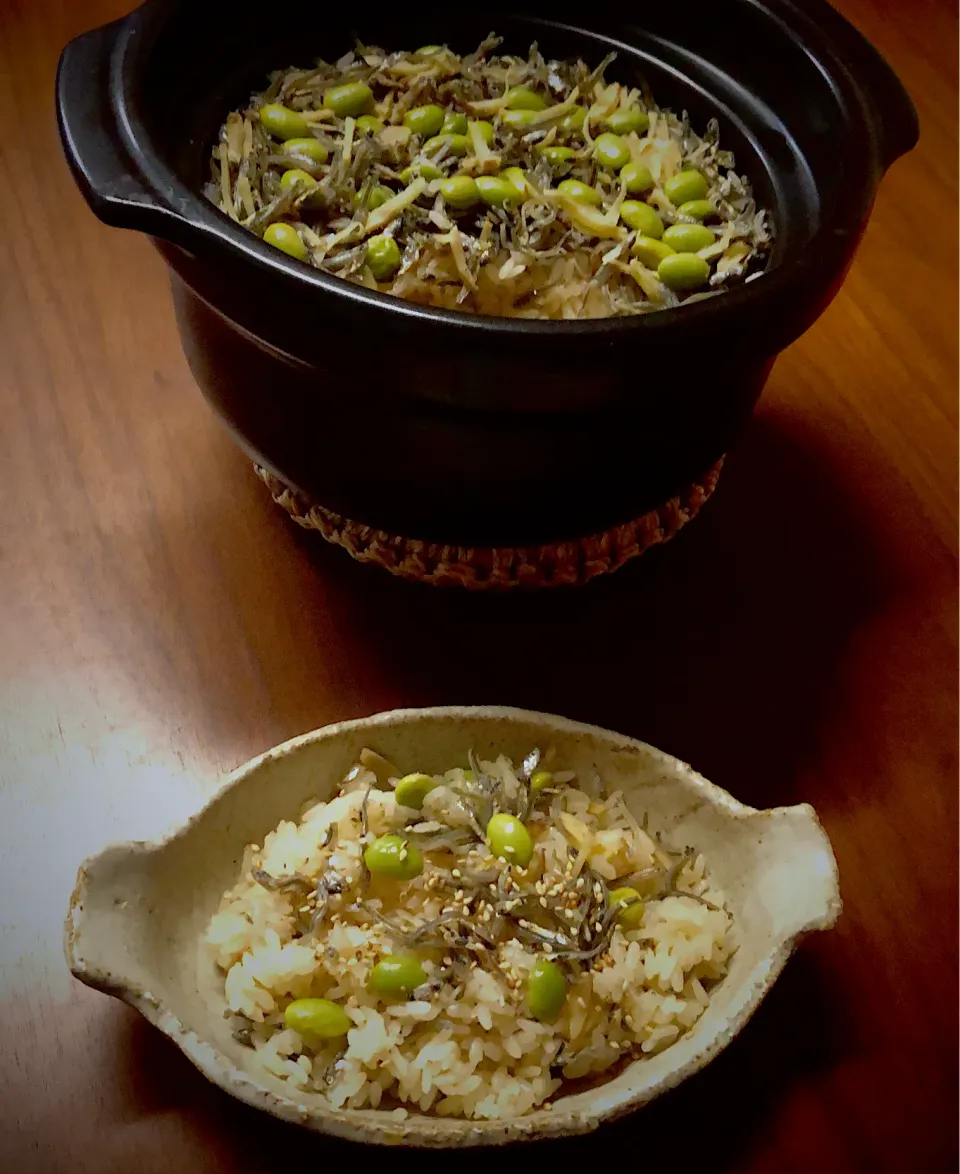 枝豆とちりめんじゃこの炊き込みご飯|Nakaba Kobayashiさん