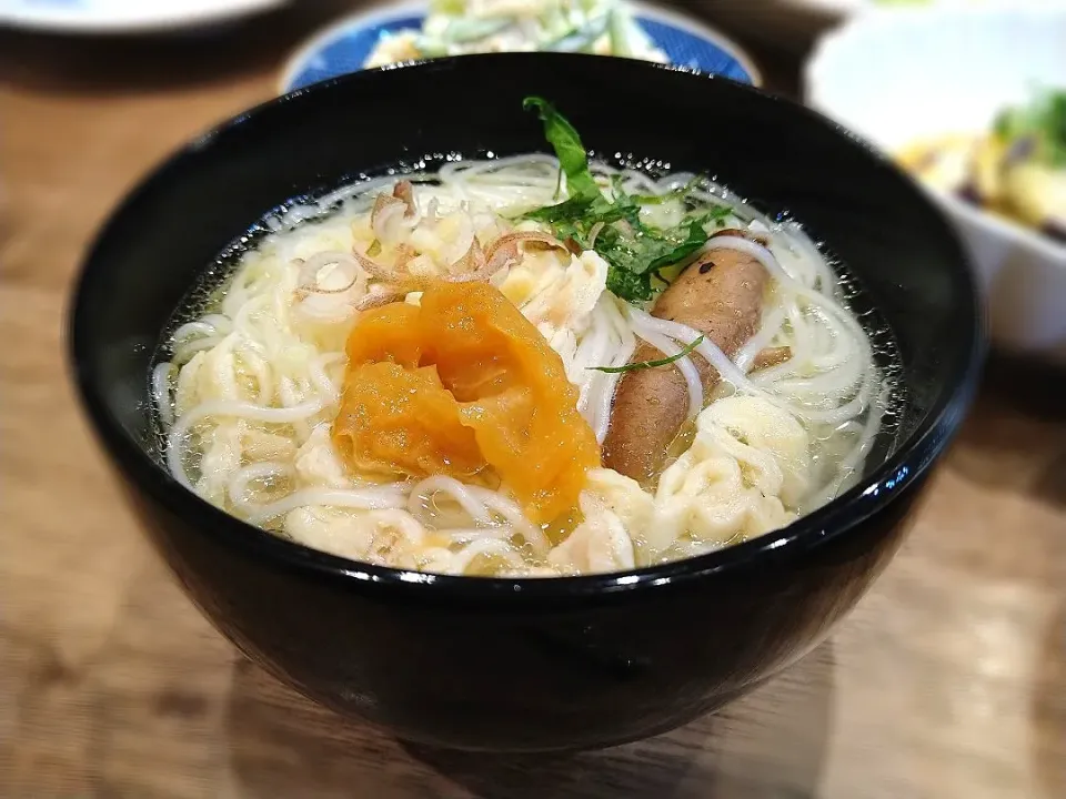 鶏出汁梅煮麺|古尾谷りかこさん