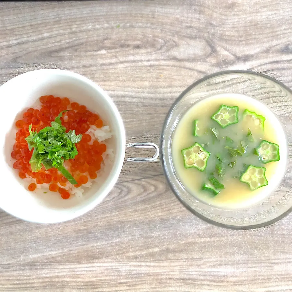 オクラと大葉の夏味噌で遅めのランチ|hinomizさん