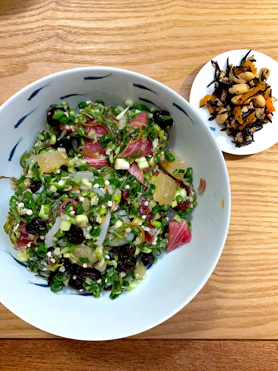 ネバネバ丼&ひじきの煮物|ballerina_さん