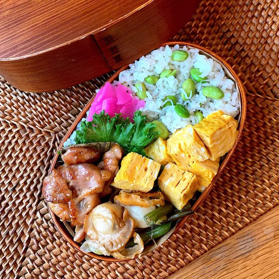 しらすとむき豆混ぜ御飯✴︎帆立のレモンソテー✴︎ハニーマスタードチキン|あやみんさん