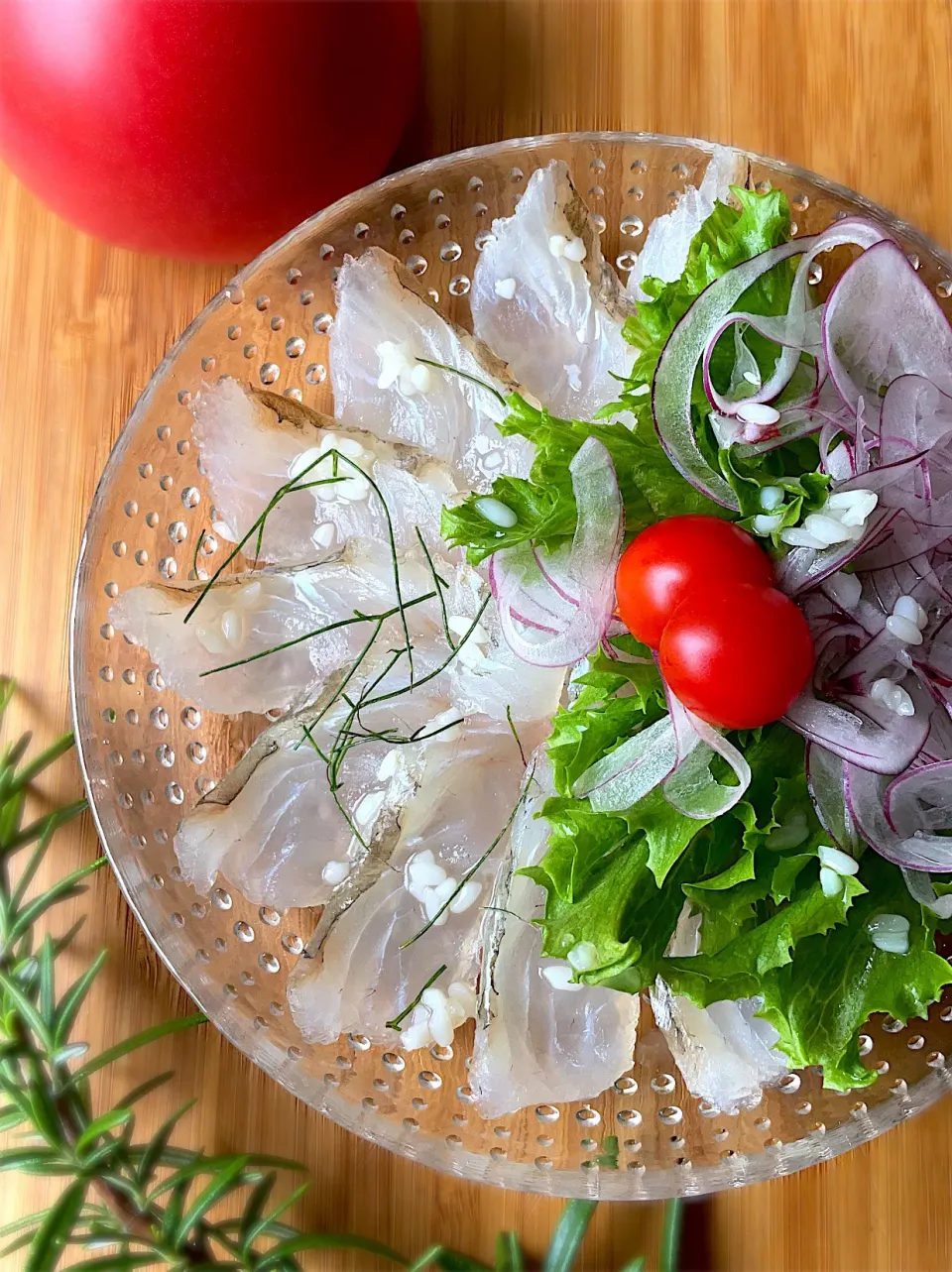 釣り魚🎣ヒラメの塩糀カルパッチョ|9421beruさん