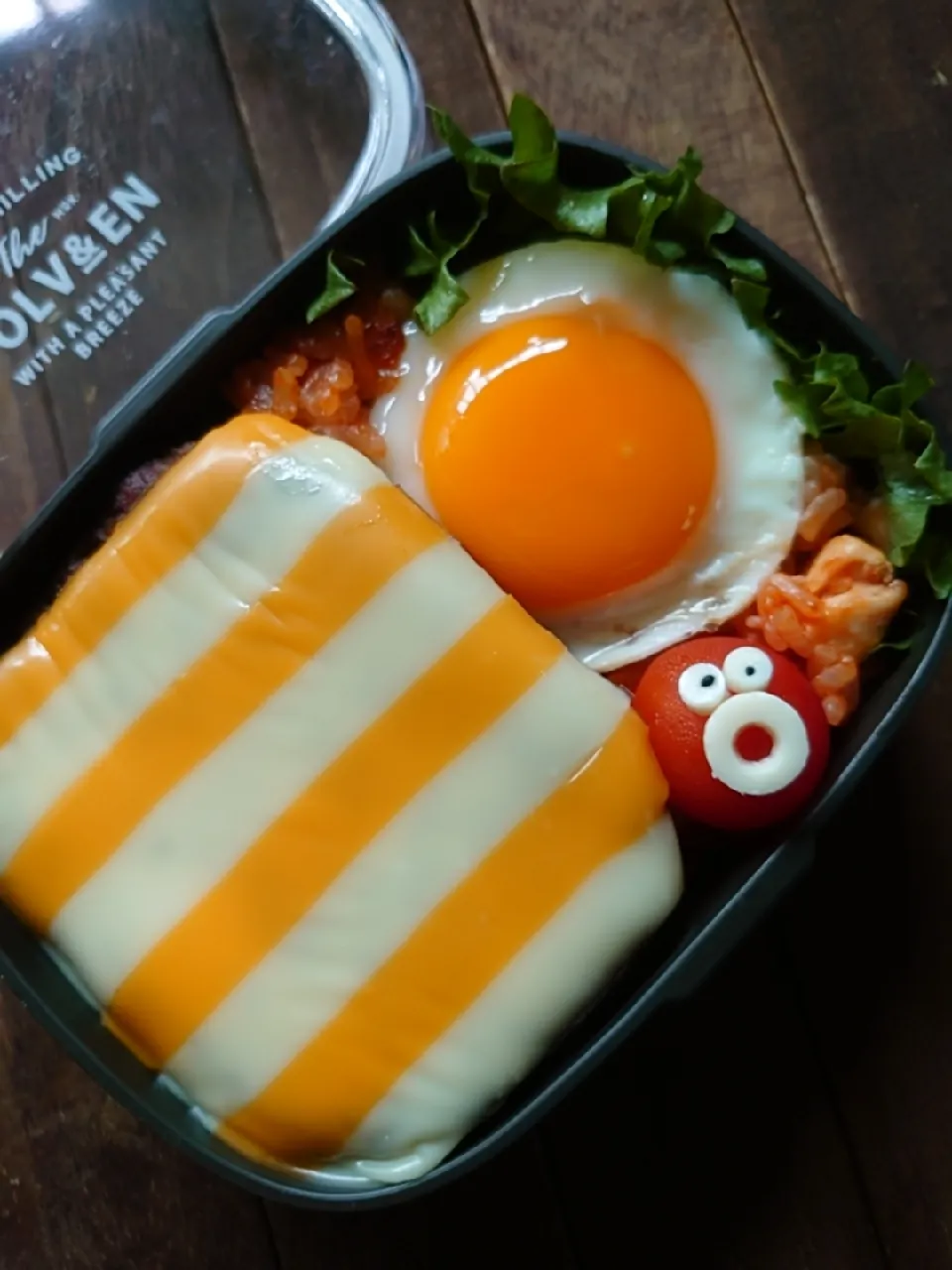 漢の…長女用🍱しましまチーズハンバーグ弁当|ᵏᵒᵘさん