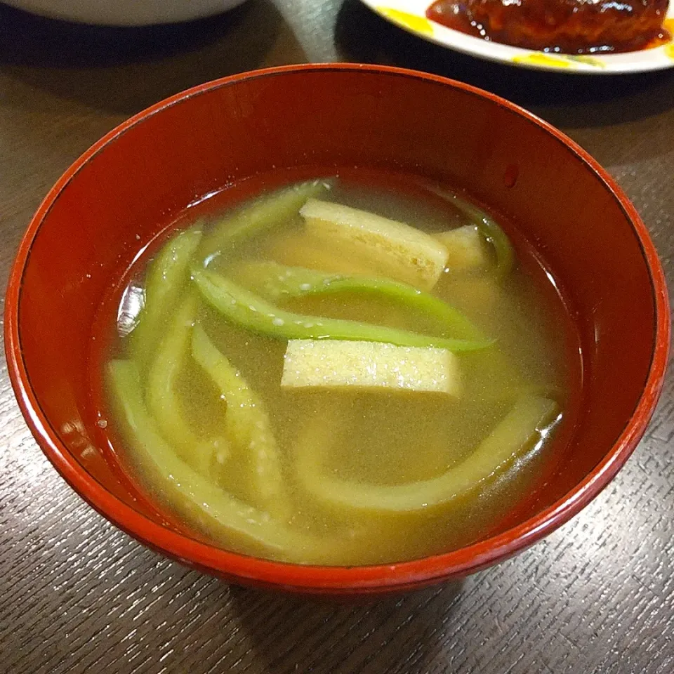 ナスと油揚げの冷やし味噌汁|Rieさん