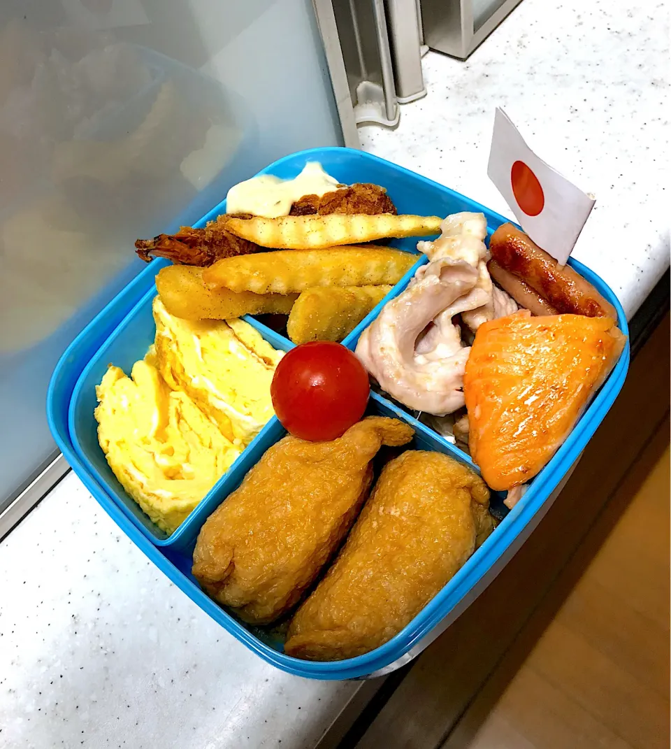 Snapdishの料理写真:2021.8.18小1夏休み弁当|ラブリー心愛さん