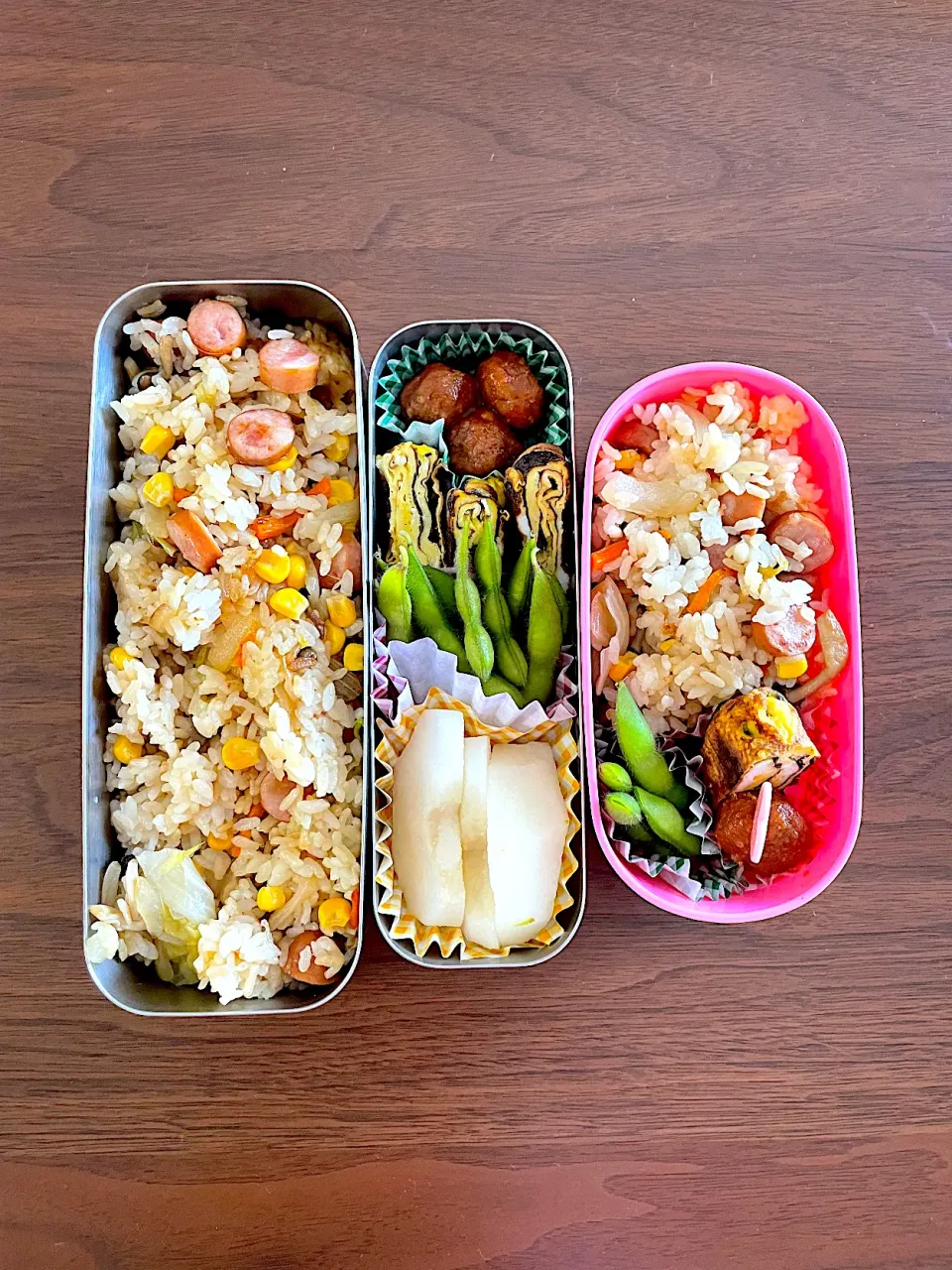 年中さんとお父さんのお弁当🌸🍙|みーぬさん