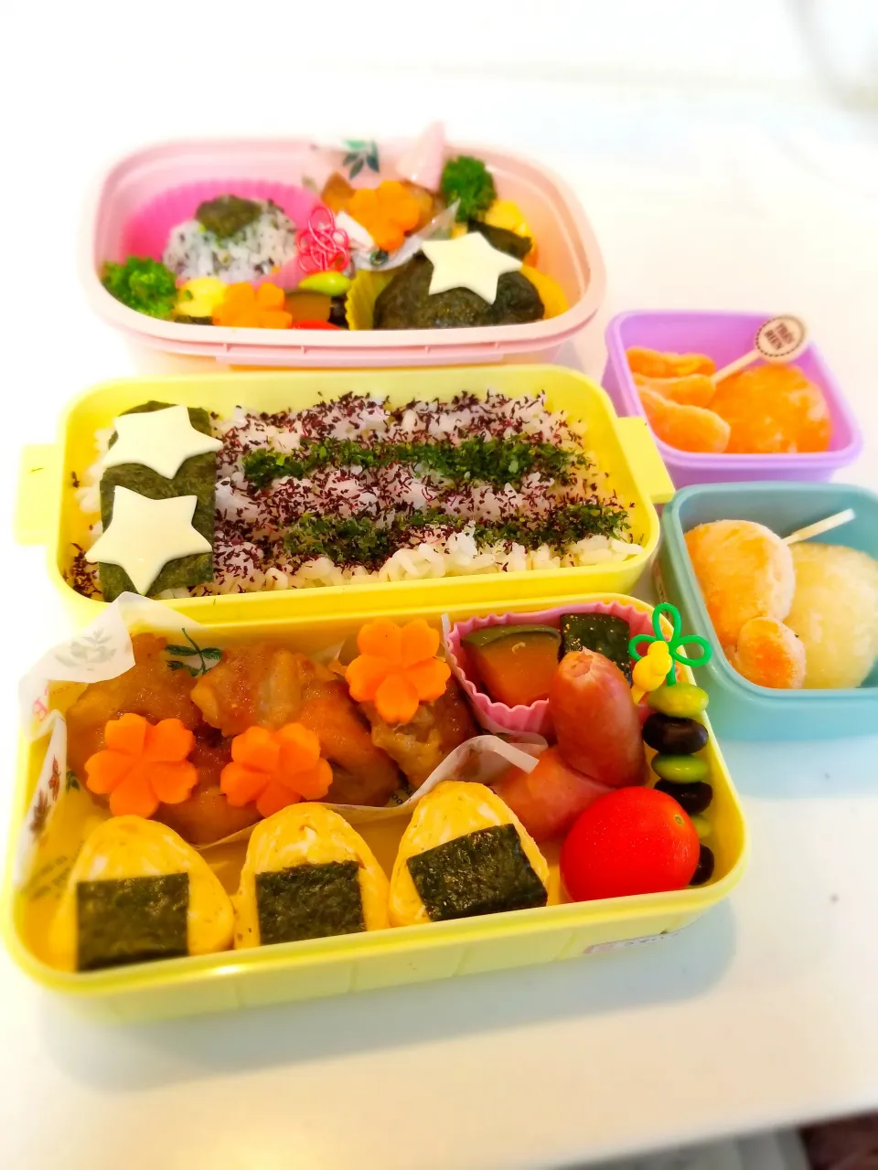 小学生弁当と年少弁当|ゆきこさん