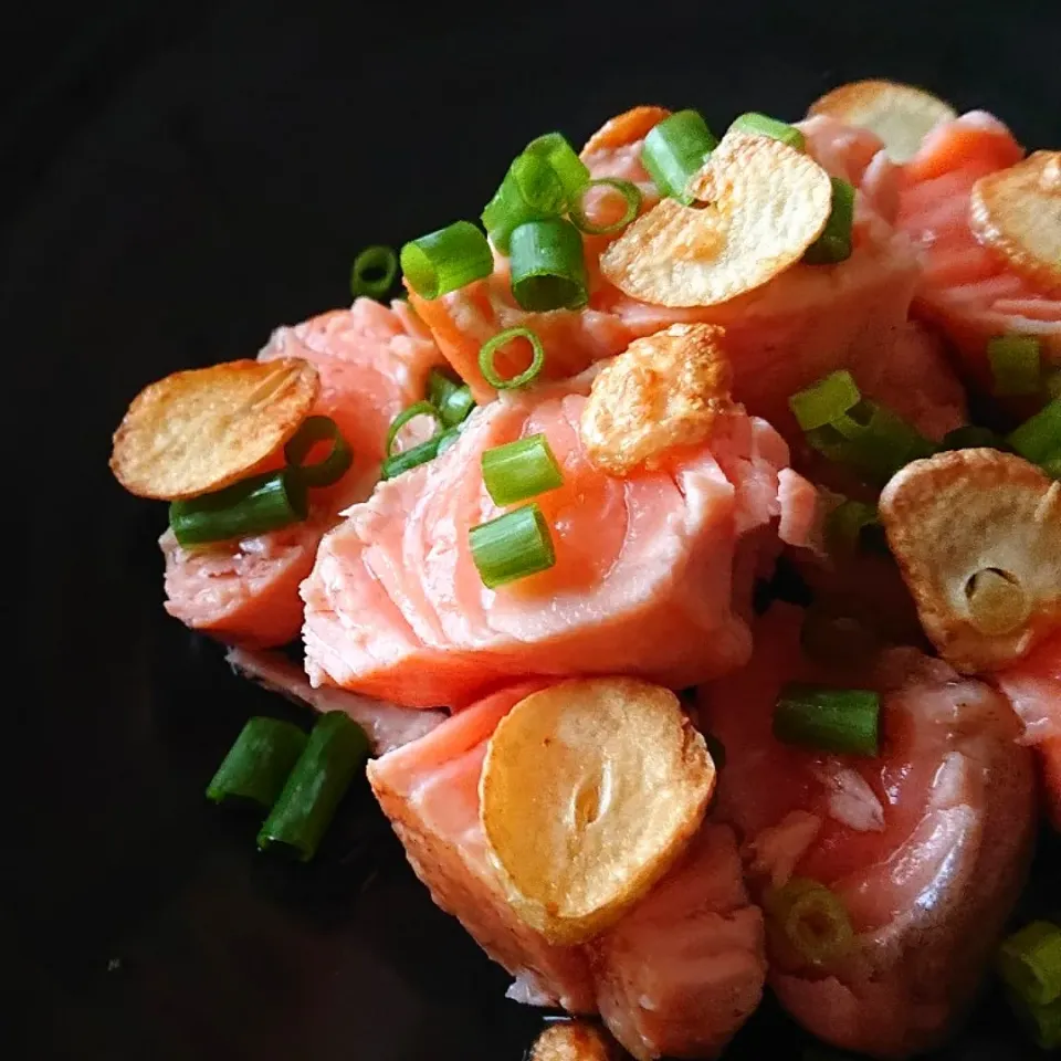 ポトスさんの料理 サーモンたたき風|ポトスさん