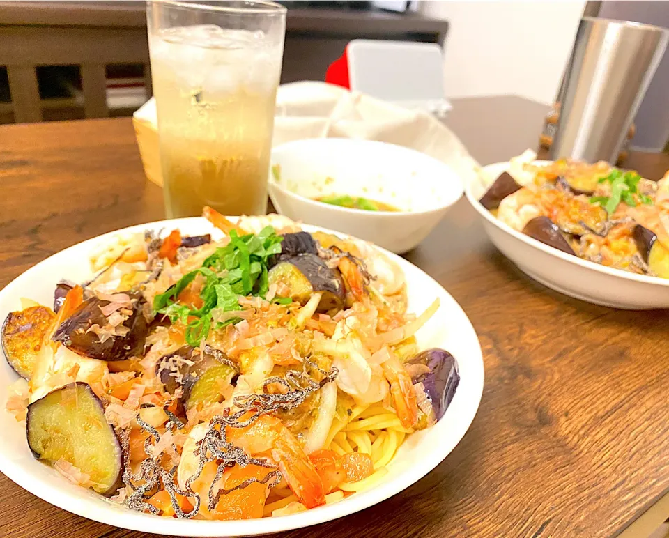 茄子と海老の冷製パスタ|mi-chanさん