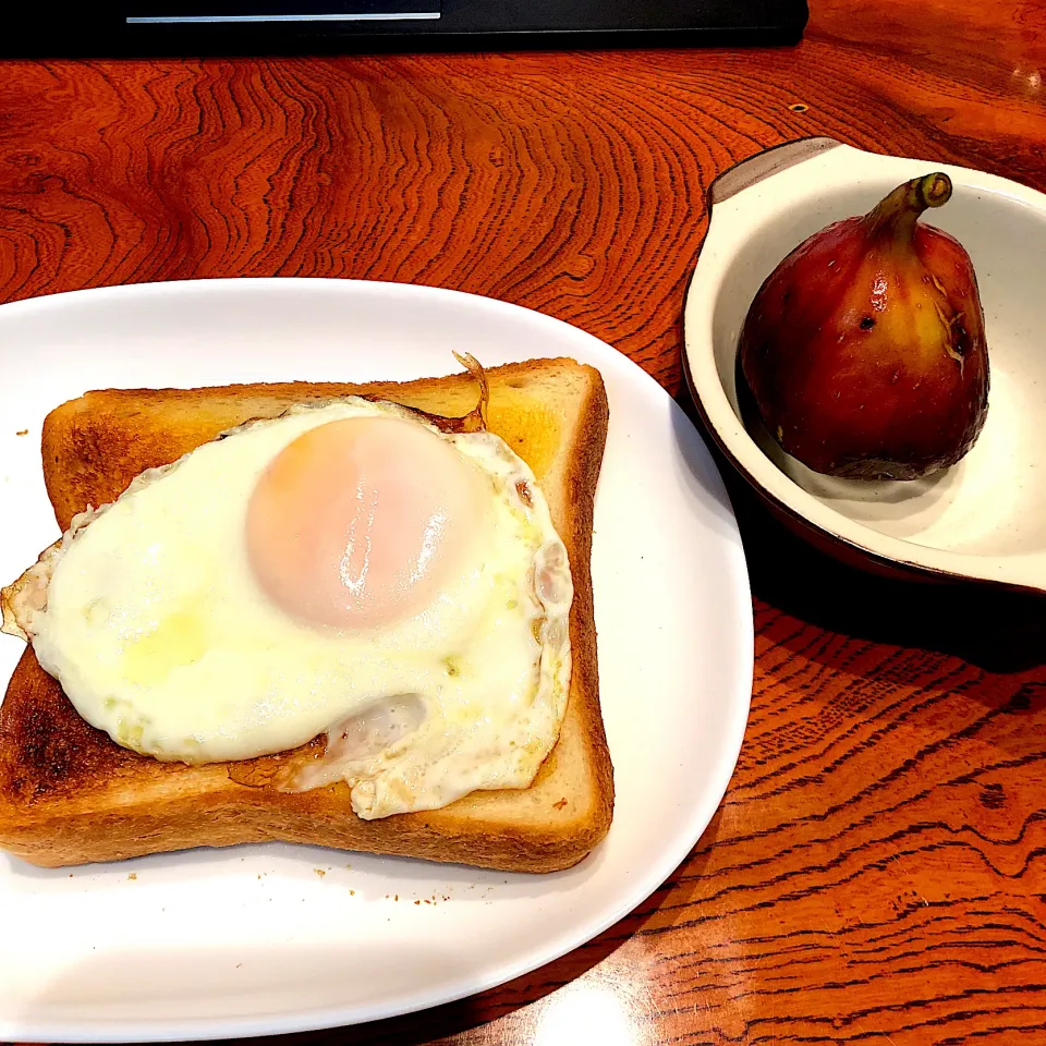 Snapdishの料理写真:ラピュタ風朝食😋と無花果|すかラインさん