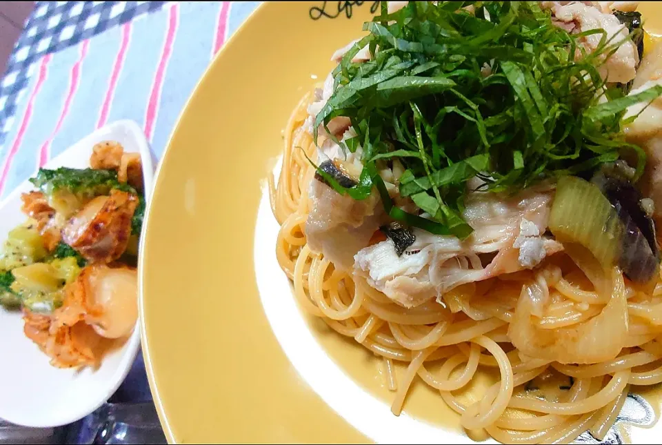 帆立ッコリー(醤油クリーム)
焼き鯖ペペロン[低糖麺]|マギーさん