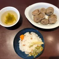 Snapdishの料理写真:水餃子定食🥟|Makigelinaさん