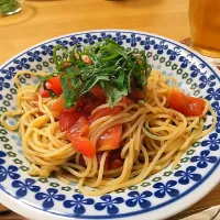 Snapdishの料理写真:冷製トマトパスタ✨🍅✨|みおさん