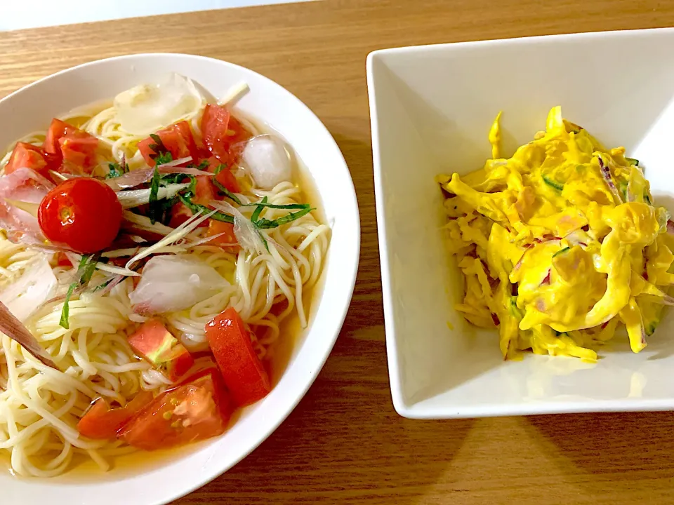 トマトそうめん🍅かぼちゃサラダ🥗|ayanaさん