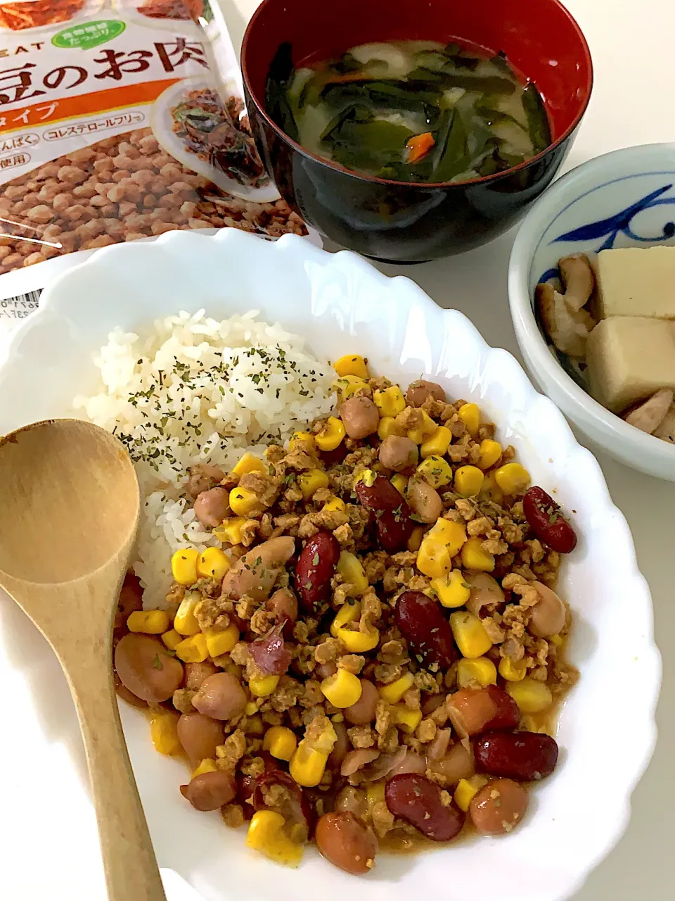 防災！和風キーマカレーとお味噌汁|まーまさん