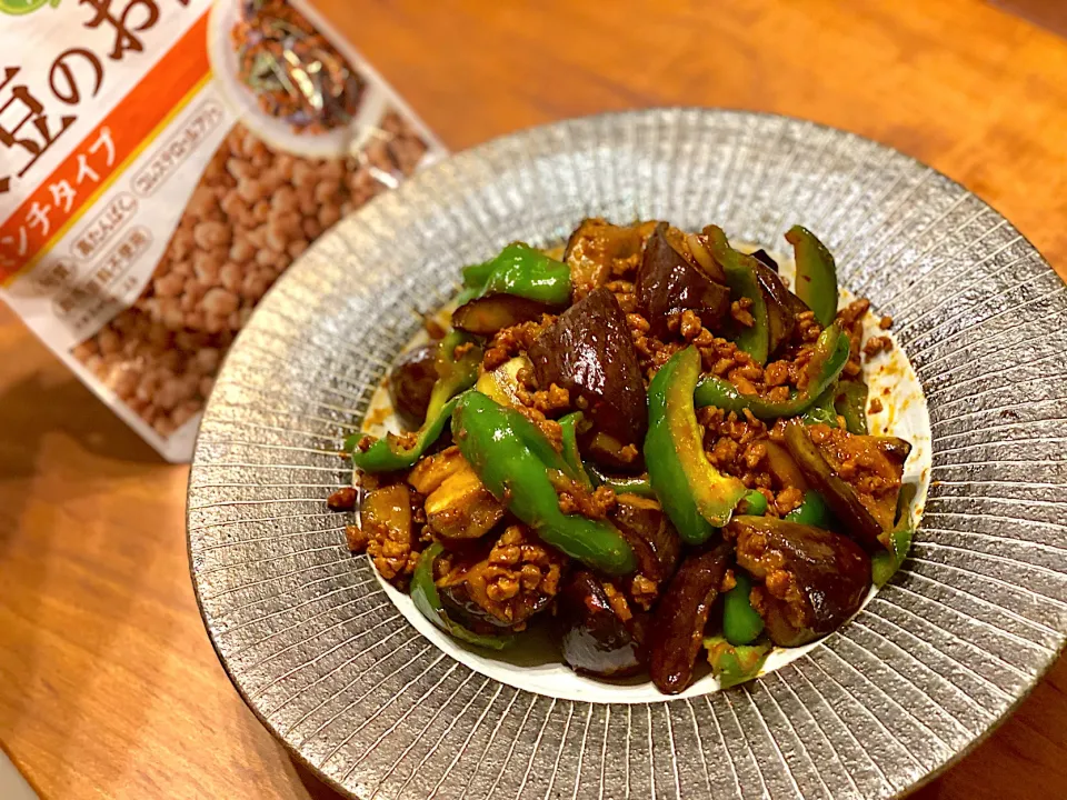 大豆のお肉で作る☆麻婆茄子🍆|まめすけ。さん