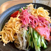 素麺で冷やし中華|あふぇふぁるさん