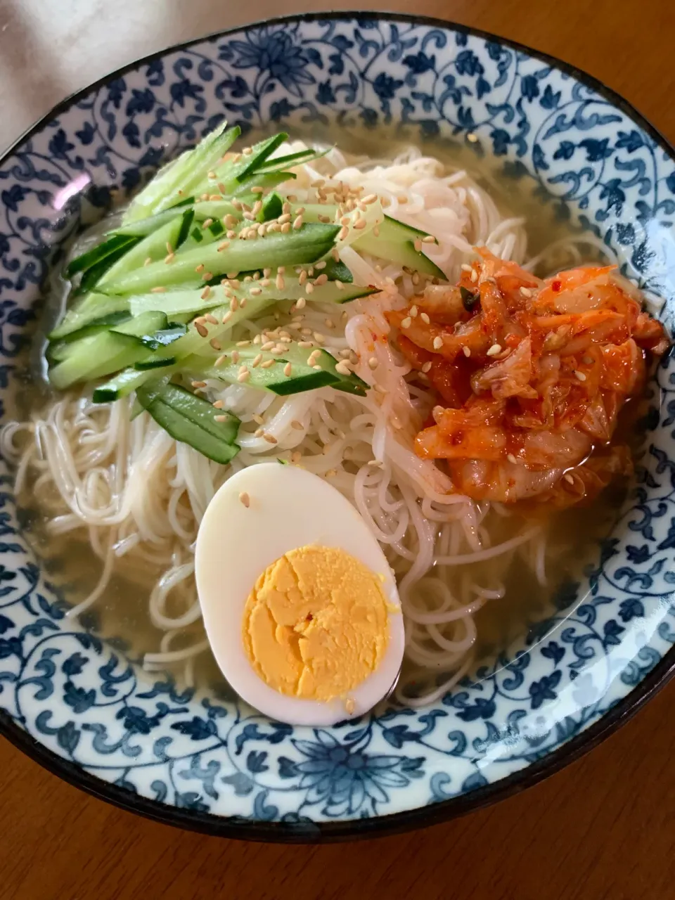 アレンジ素麺　冷麺風です。|レモンさん