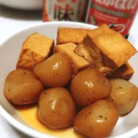 ナガマンさんの料理 厚揚げと玉蒟蒻のうまかばい煮