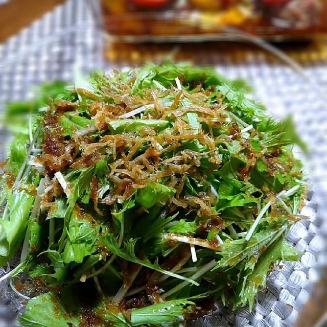 水菜とカリカリしらすのサラダ まめころ Snapdish スナップディッシュ Id Ilvw1a