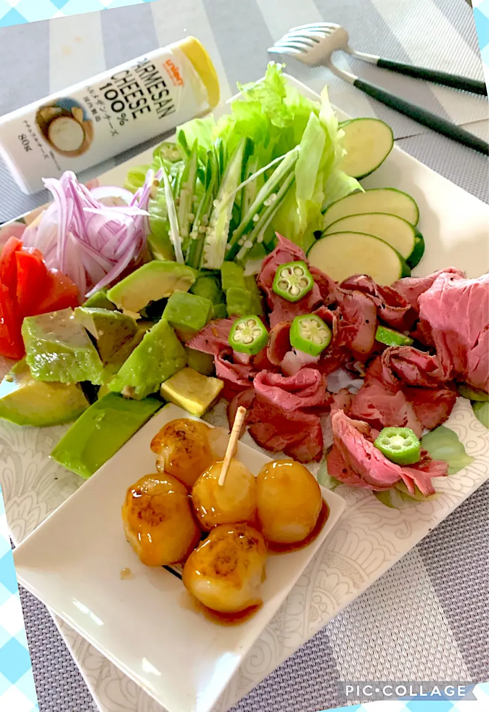 みたらし団子とフレッシュサラダ🥗の朝ごはん|シュトママさん