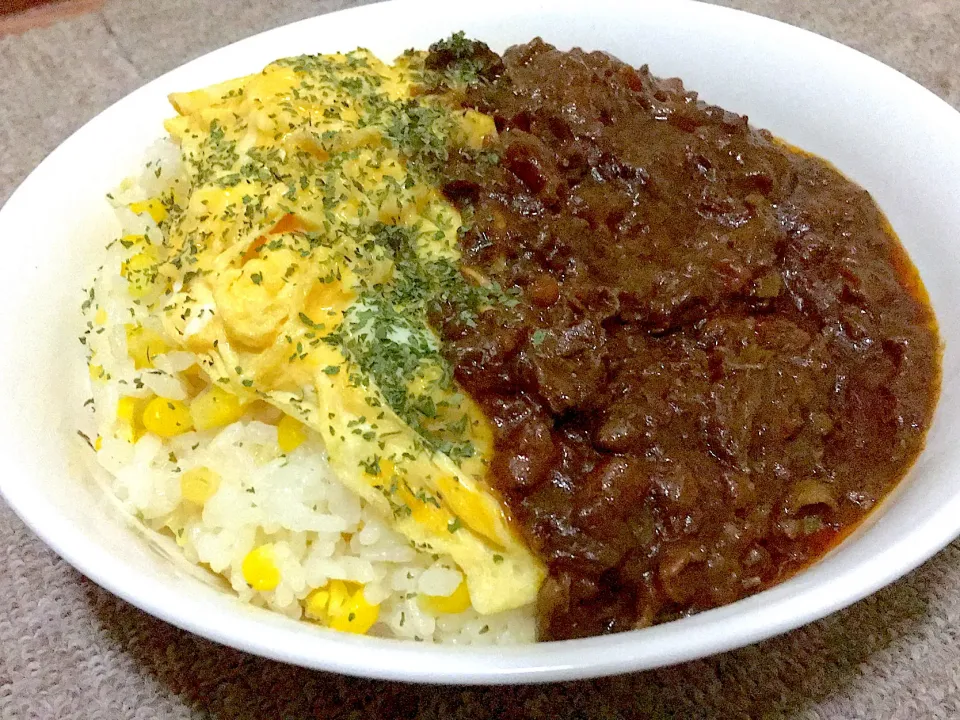 パターコーンライスのオムカレー😊♬|ちゃびきゅさん