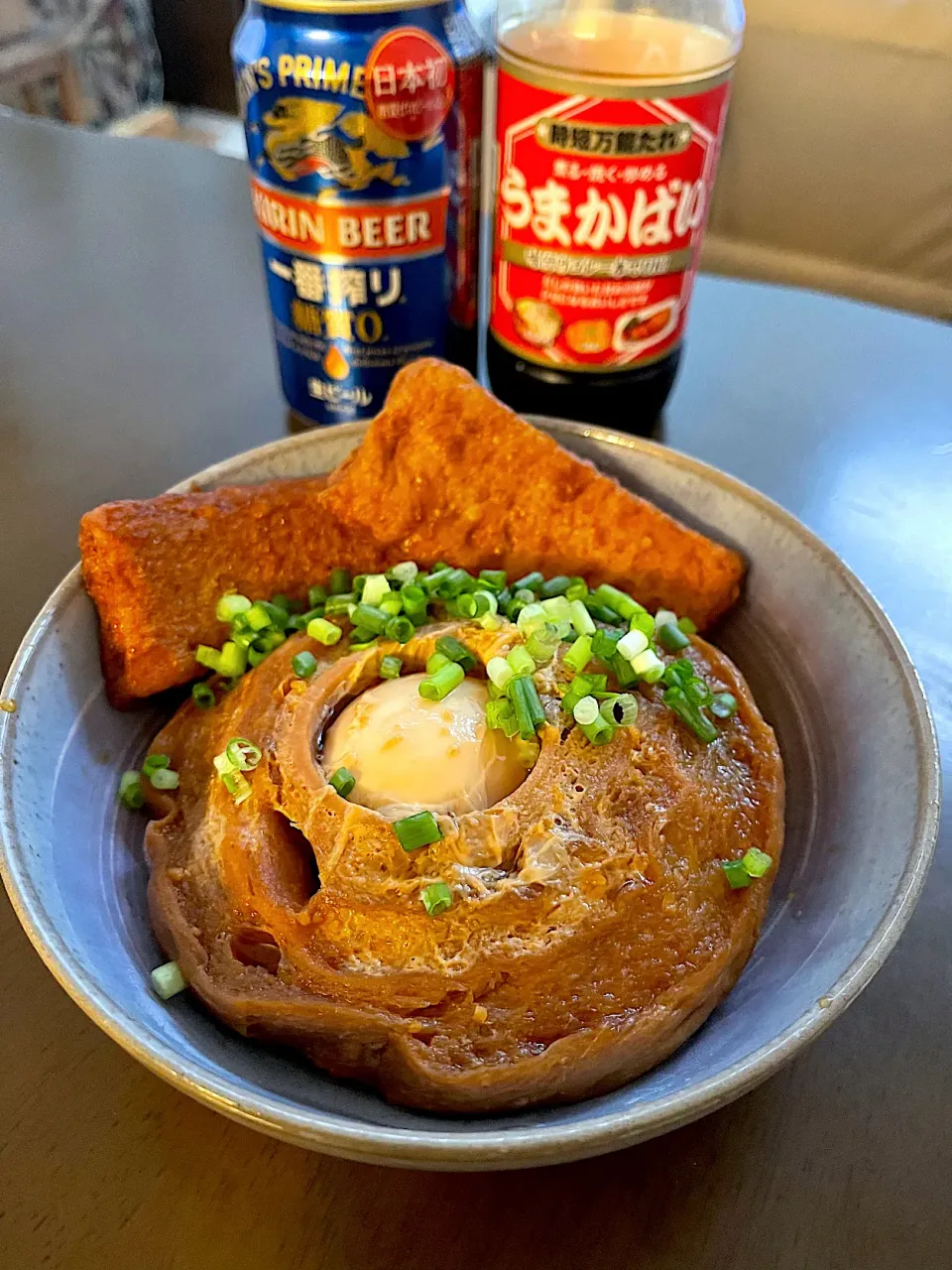 由美さんの料理 車麩のおとし卵丼！リメイクのうまかばい煮|ナガマンさん