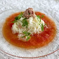 Snapdishの料理写真:夏に食べたいトマト素麺|ゆかりさん