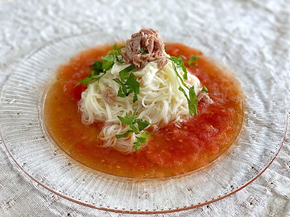 夏に食べたいトマト素麺|ゆかりさん