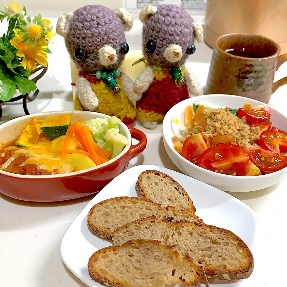 Snapdishの料理写真:朝ごぱん( ´ ▽ ` )|chagashiさん