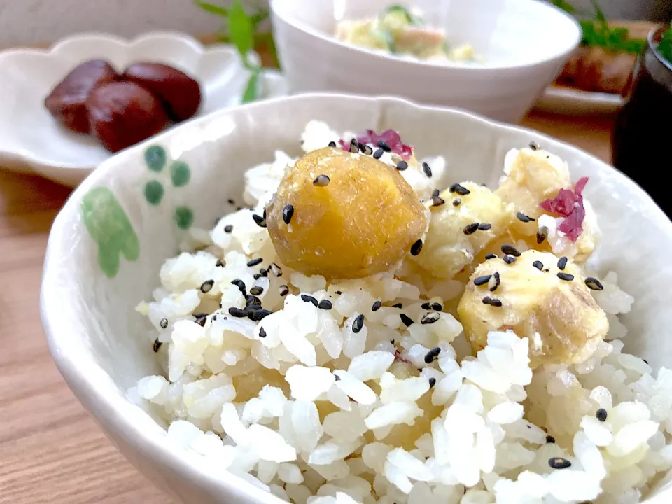 まだ、夏だけど…秋の味覚　栗とさつまいもご飯|Bちゃんさん