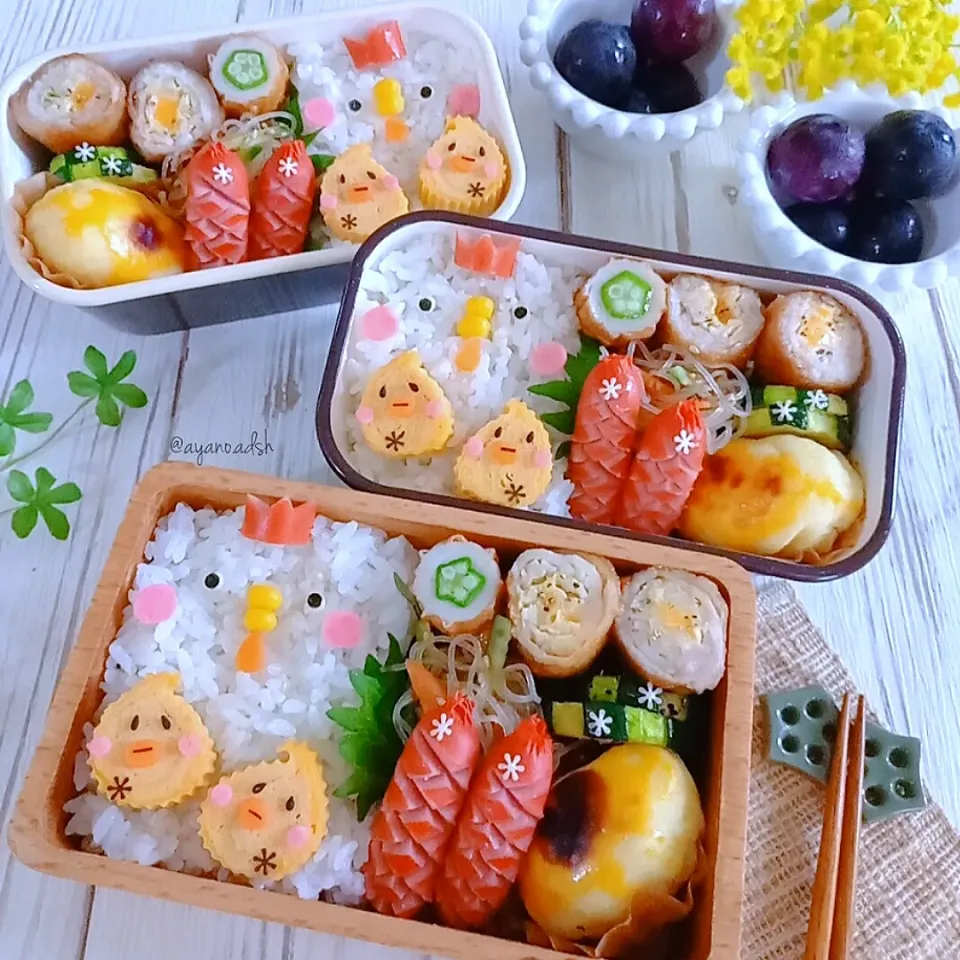 🐔🐤🐥
🌱とりさん親子のお弁当🌱|ayano.adshさん